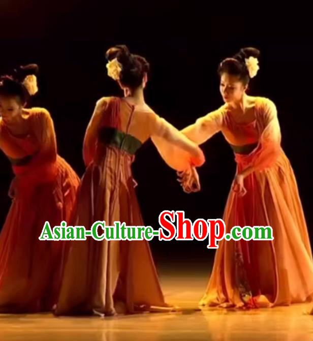 China Female Group Dance Stage Performance Clothing Classical Dance Costume Fairy Dance Dress