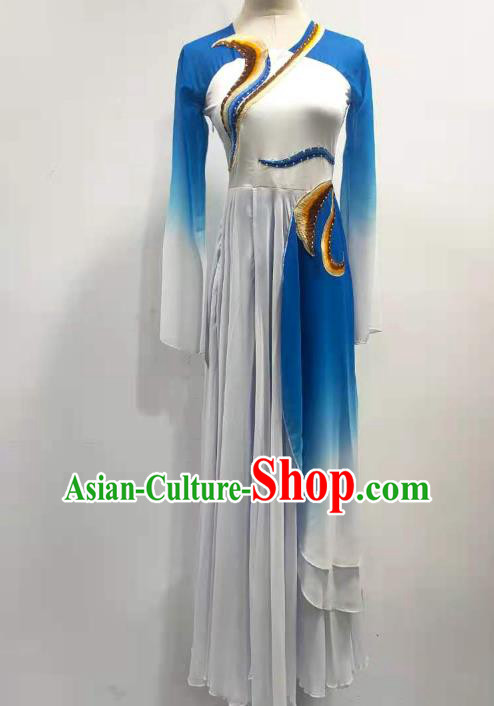 China Classical Dance Clothing Umbrella Dance Costume Stage Performance Long Dress