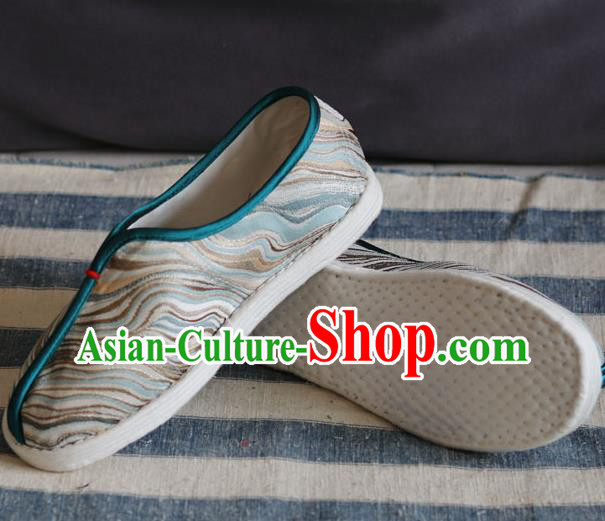 Chinese Handmade Male Shoes Traditional Martial Arts Shoes Cloth Shoes
