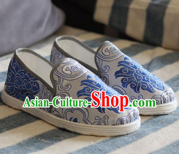 China National Chrysanthemum Pattern Cloth Shoes Handmade Multi Layered Shoes