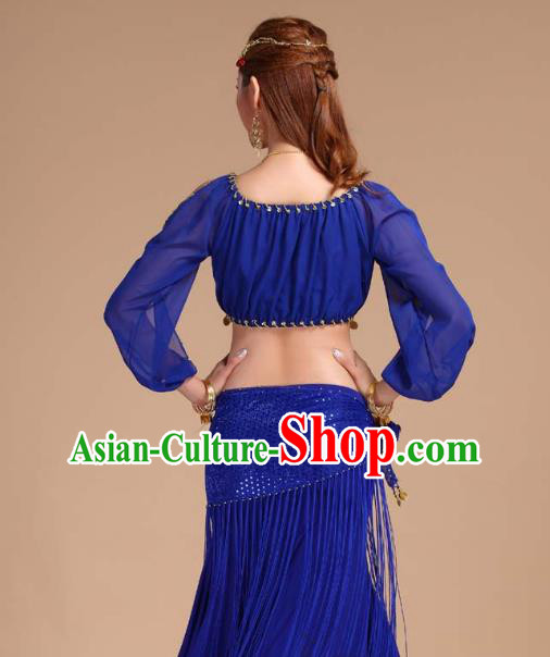 Indian Traditional Oriental Dance Belly Dance Royalblue Skirt Outfits Asian India Raks Sharki Clothing