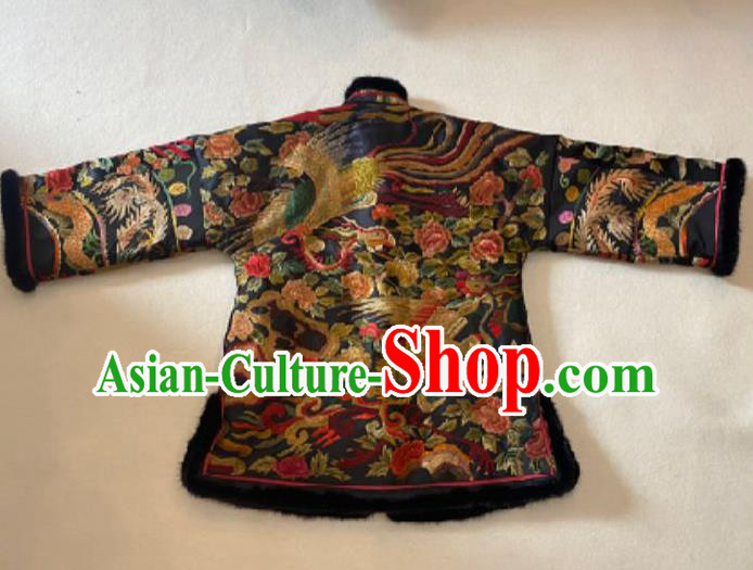 Chinese Classical Embroidered Cotton Wadded Jacket Winter Costume National New Year Coat