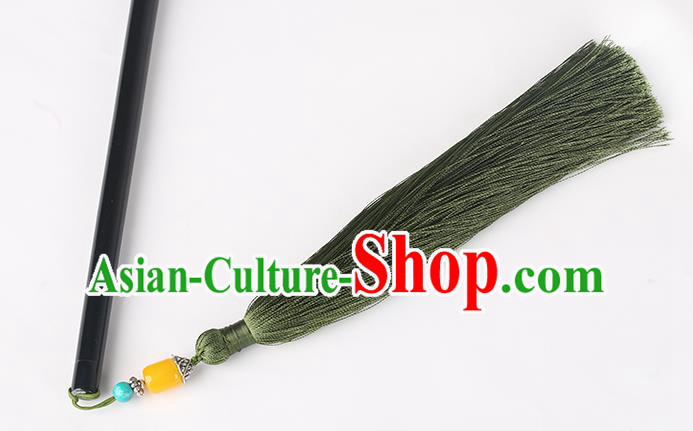 China Handmade Hanfu Fan Traditional Painting Bamboo Dragonfly Palace Fan Classical Dance Silk Fan