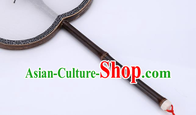 China Traditional Embroidered Red Plum Palace Fan Classical Dance Fan Handmade White Silk Fan