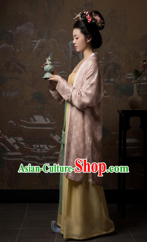 China Ancient Nobility Women Hanfu Clothing Traditional Song Dynasty Countess Replica Costumes