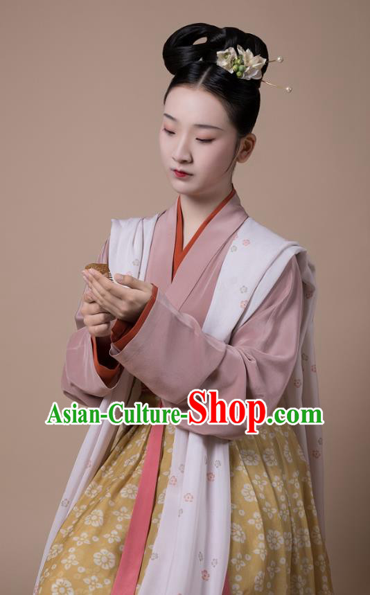 China Traditional Song Dynasty Court Maid Replica Costumes Ancient Palace Lady Hanfu Dress Clothing