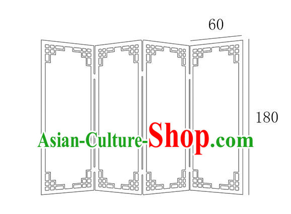 Chinese Living Room Folding Screens Handmade Landscape Painting Walnut Screen