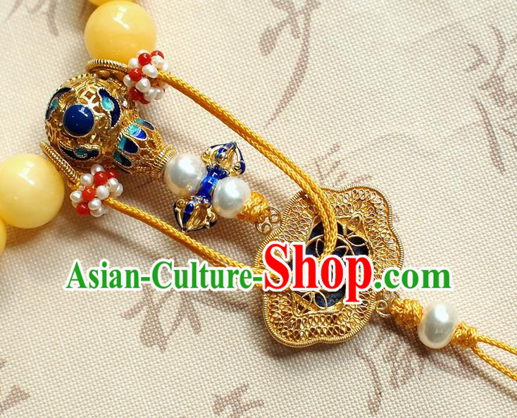 Chinese National Cheongsam Beeswax Brooch Traditional Qing Dynasty Lapis Bracelet