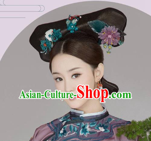Chinese Ancient Qing Dynasty Imperial Concubine Hair Accessories Story of Yanxi Palace Wei Yingluo Headdress
