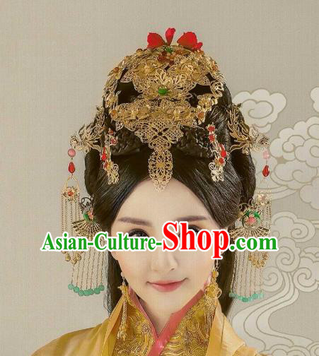 Chinese Traditional Qin Dynasty Empress Headwear Ancient Drama The Legend of Miyue Queen Hair Accessories