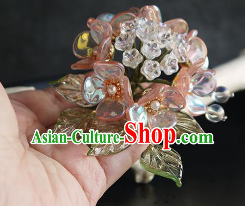 Chinese Ancient Imperial Concubine Hairpin Traditional Ming Dynasty Hydrangea Hair Stick