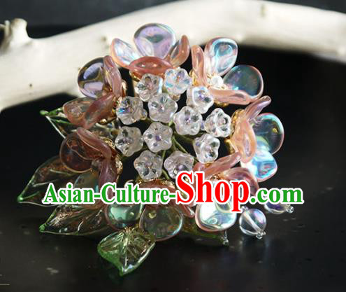 Chinese Ancient Imperial Concubine Hairpin Traditional Ming Dynasty Hydrangea Hair Stick