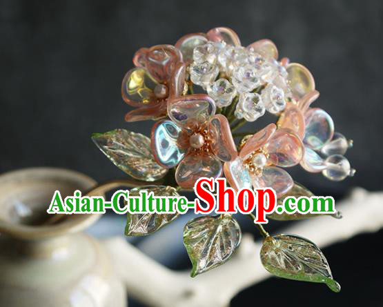 Chinese Ancient Imperial Concubine Hairpin Traditional Ming Dynasty Hydrangea Hair Stick