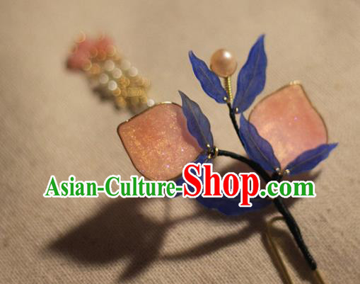 Chinese Traditional Song Dynasty Hair Stick Ancient Young Lady Peach Hairpin