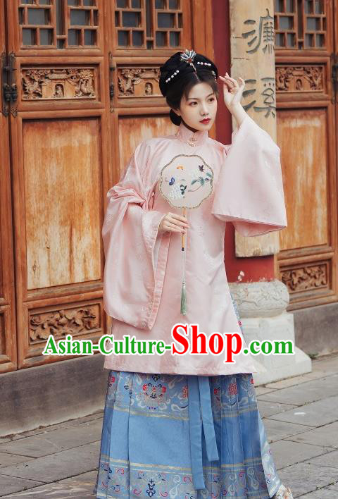 China Ancient Noble Countess Hanfu Costumes Traditional Ming Dynasty Imperial Concubine Clothing