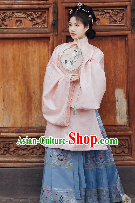 China Ancient Noble Countess Hanfu Costumes Traditional Ming Dynasty Imperial Concubine Clothing