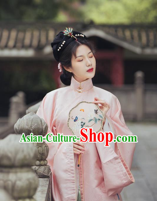 China Ancient Noble Countess Hanfu Costumes Traditional Ming Dynasty Imperial Concubine Clothing