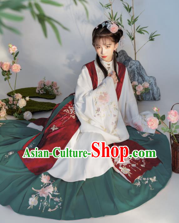China Traditional Ming Dynasty Noble Lady Historical Costumes Ancient Princess Hanfu Dress Complete Set