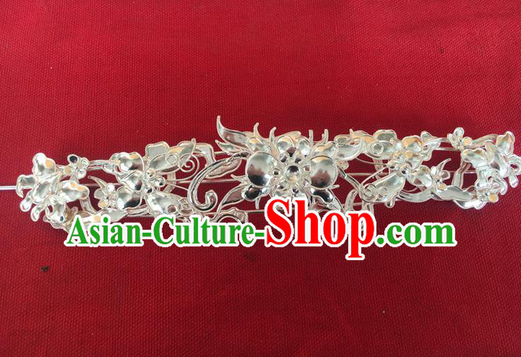 Chinese Ancient Fairy Argent Butterfly Hairpins Traditional Ming Dynasty Hanfu Hair Accessories