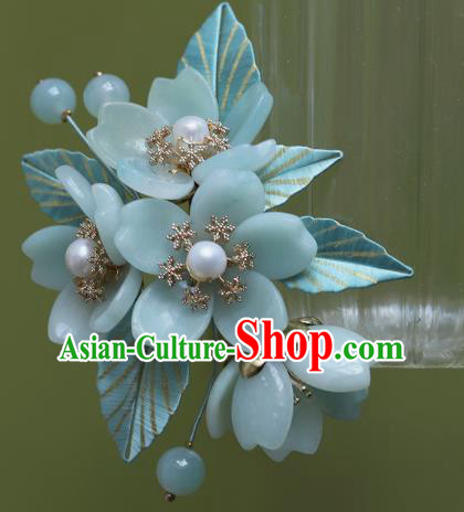 Chinese Traditional Hanfu Hairpin Hair Accessories Ancient Princess Amazonite Sakura Hair Stick