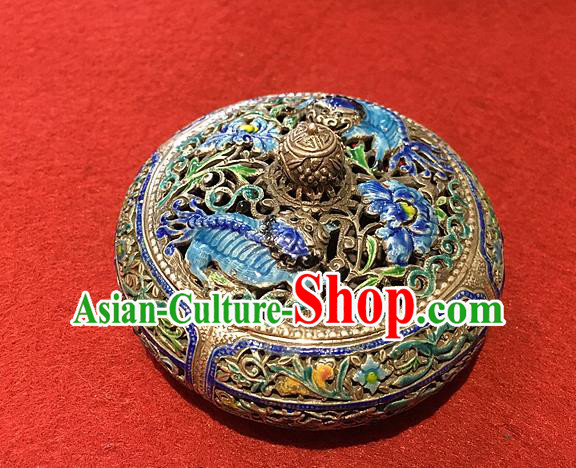Handmade China National Silver Carving Craft Traditional Enamel Censer