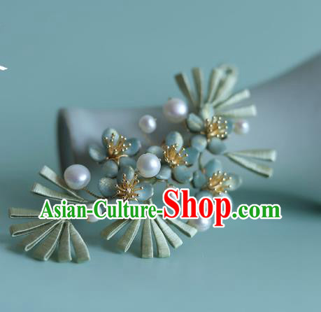 Chinese Ancient Princess Silk Pine Hair Stick Traditional Hanfu Hairpin