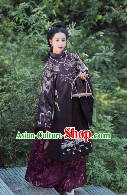 China Ancient Court Woman Hanfu Costumes Traditional Ming Dynasty Imperial Countess Historical Clothing