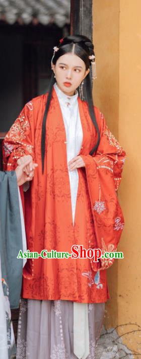 China Traditional Ming Dynasty Court Beauty Historical Clothing Ancient Young Mistress Hanfu Costumes