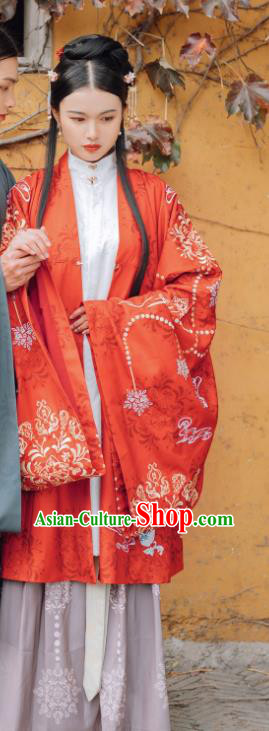 China Traditional Ming Dynasty Court Beauty Historical Clothing Ancient Young Mistress Hanfu Costumes