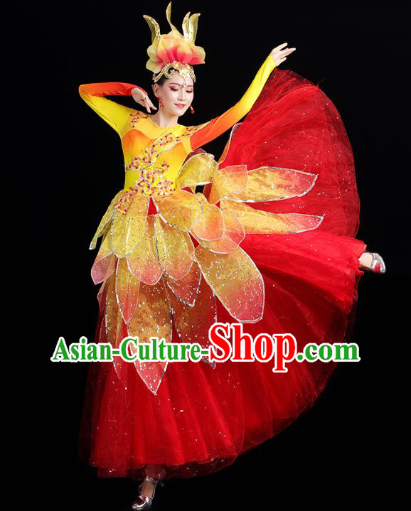 China Spring Festival Gala Opening Dance Dress Woman Modern Dance Flower Dance Clothing