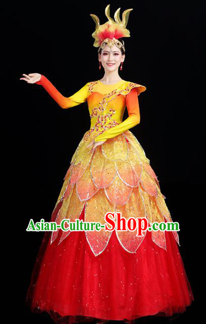 China Spring Festival Gala Opening Dance Dress Woman Modern Dance Flower Dance Clothing