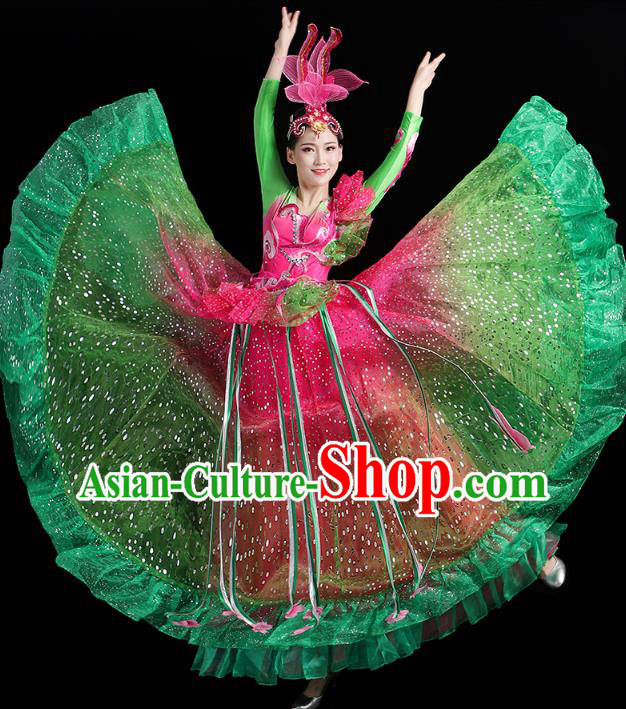 China Modern Dance Lotus Dance Clothing Spring Festival Gala Opening Dance Performance Dress