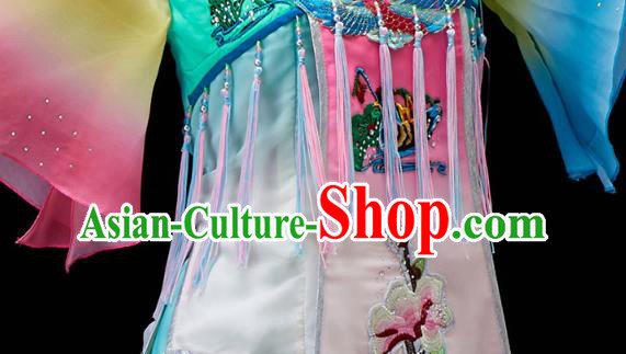 China Fan Dance Embroidered Clothing Traditional Folk Dance Yangko Dance Outfits