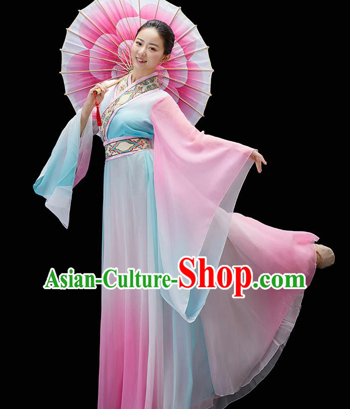 China Classical Dance Dress Traditional Umbrella Dance Garment Solo Dance Clothing