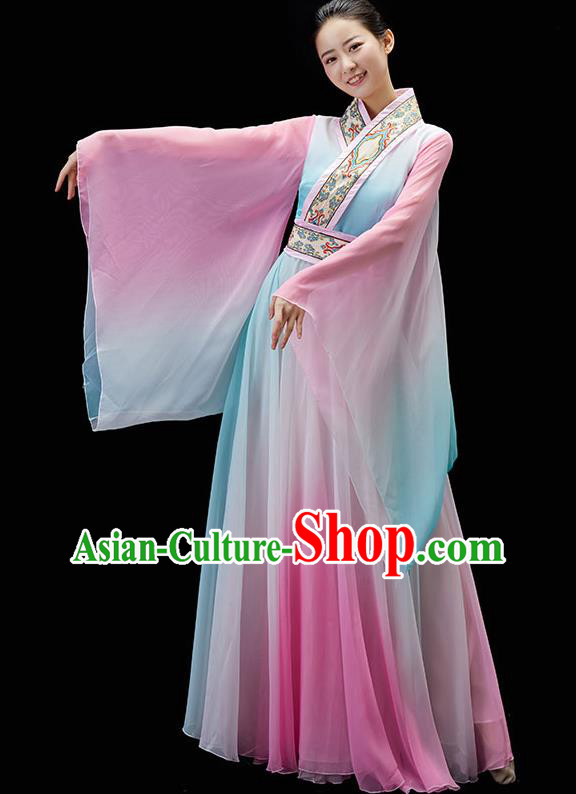 China Classical Dance Dress Traditional Umbrella Dance Garment Solo Dance Clothing