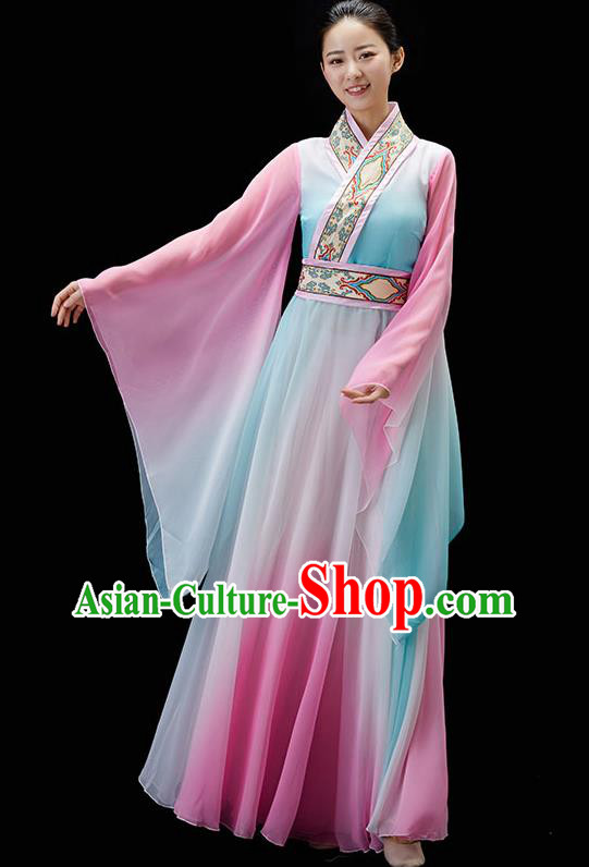 China Classical Dance Dress Traditional Umbrella Dance Garment Solo Dance Clothing