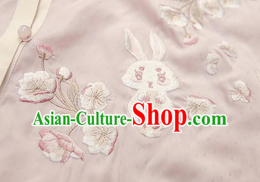 China Ancient Young Girl Hanfu Dress Traditional Tang Dynasty Village Lady Historical Clothing