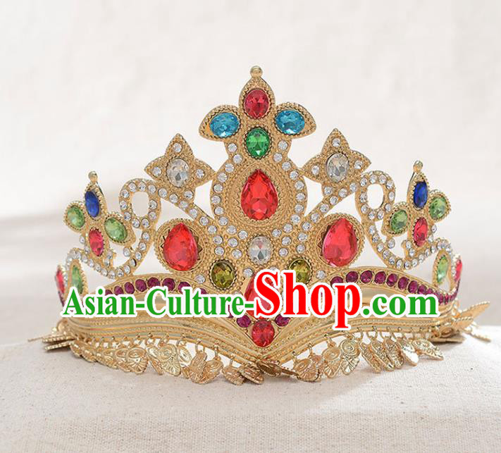 India Court Colorful Crystal Royal Crown Asian Indian Bollywood Drama Empress Headdress