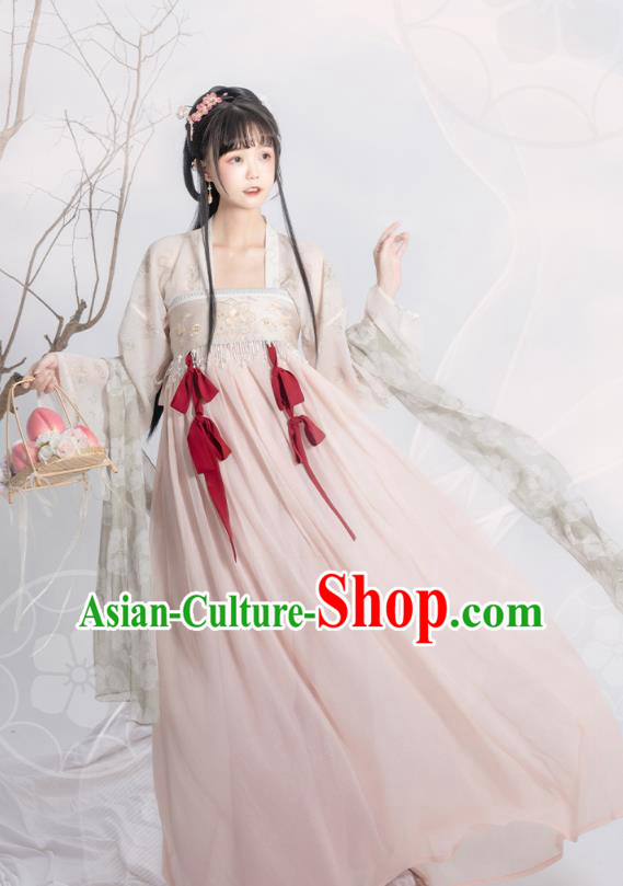 Traditional China Tang Dynasty Princess Historical Clothing Ancient Palace Lady Hanfu Dress Garment