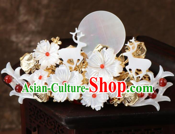 Chinese Ancient Palace Princess Hairpin Hanfu Hair Accessories Traditional Tang Dynasty Hair Crown