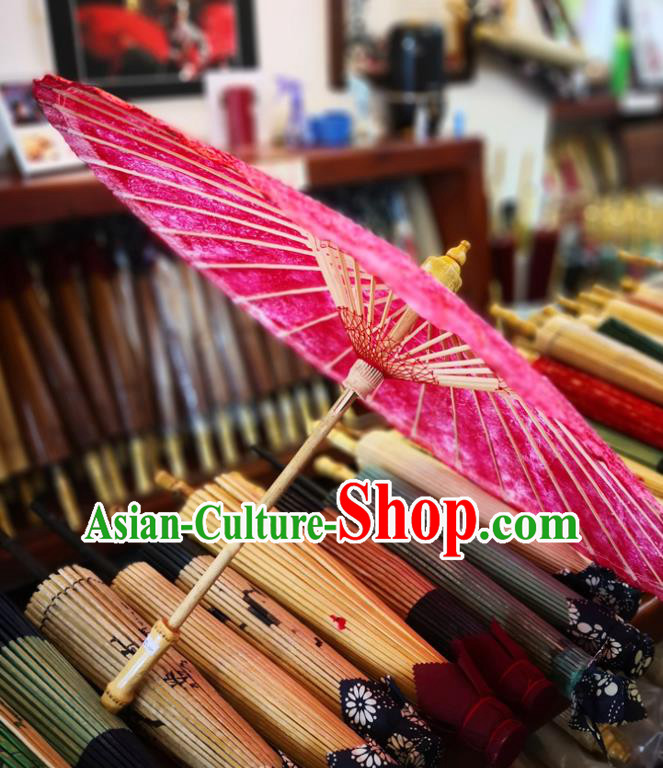 China Handmade Red Oilpaper Umbrella Classical Oil Paper Umbrella Traditional Hanfu Dance Umbrella
