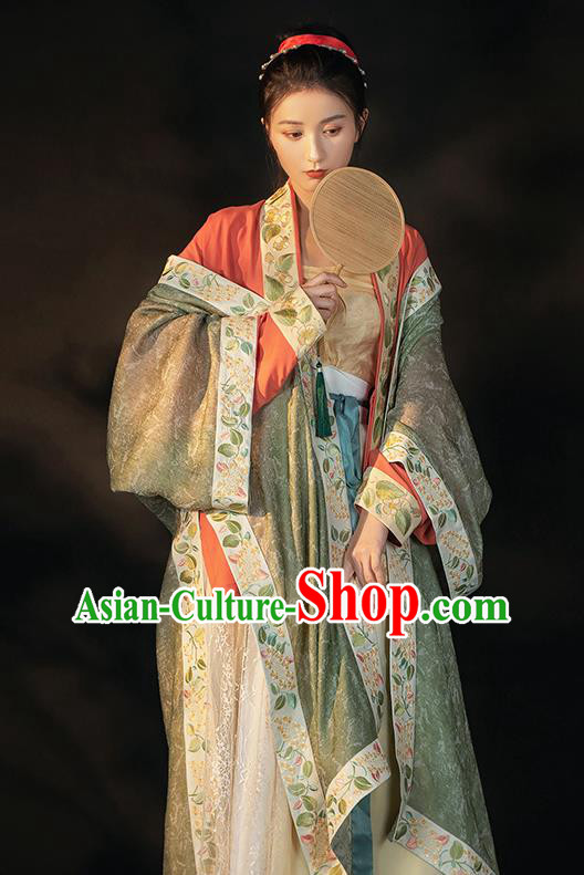 China Traditional Song Dynasty Imperial Concubine Historical Clothing Ancient Court Woman Hanfu Dress Apparels