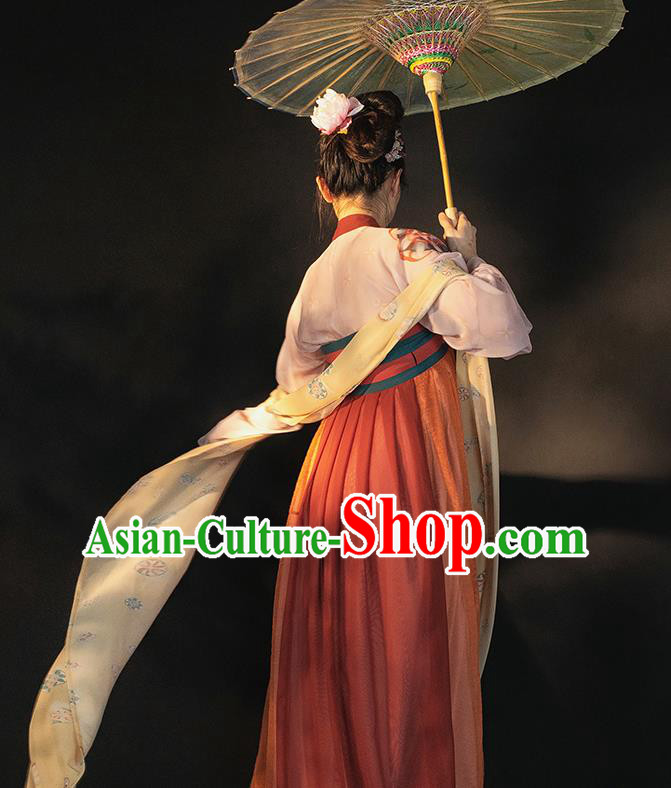 China Traditional Tang Dynasty Palace Lady Historical Clothing Ancient Royal Princess Hanfu Dress