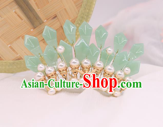 China Ancient Princess Hair Crown Traditional Song Dynasty Palace Lady Pearls Hairpin