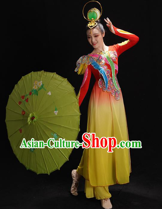 China Yangko Dance Red Uniforms Drum Dance Clothing Folk Dance Costume