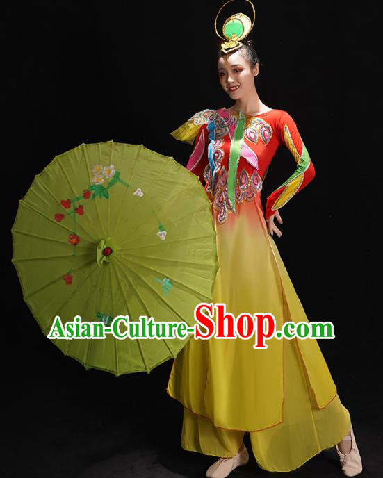 China Yangko Dance Red Uniforms Drum Dance Clothing Folk Dance Costume
