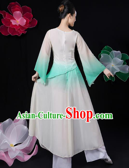 Chinese Traditional Lotus Dance Costume Classical Dance Clothing Umbrella Dance Embroidered Outfits
