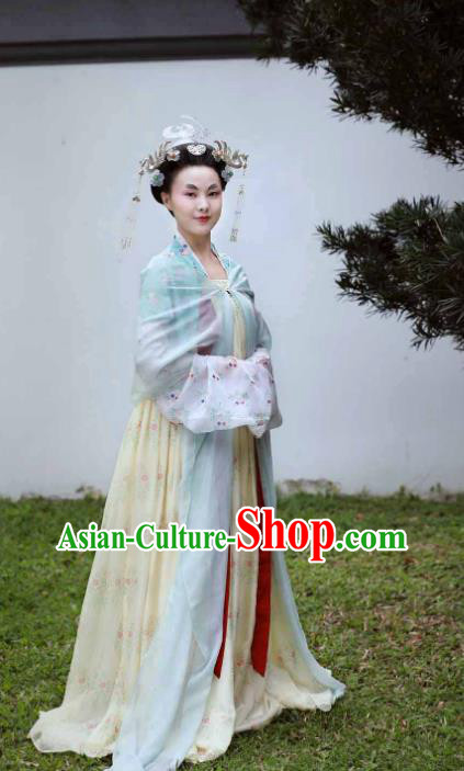 China Traditional Tang Dynasty Empress Historical Clothing Ancient Court Queen Hanfu Dress for Woman