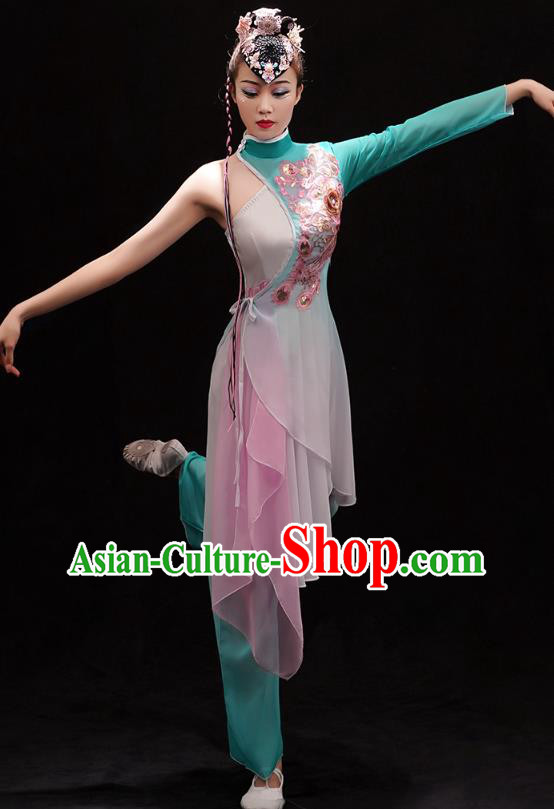 Chinese Jiangnan Umbrella Dance Outfits Classical Dance Clothing Traditional Woman Solo Dance Dress