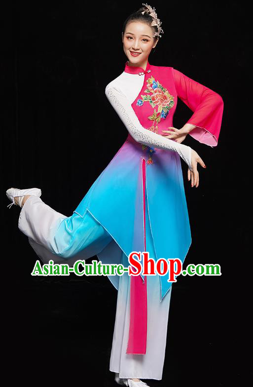 China Yangko Dance Stage Performance Uniforms Folk Dance Clothing Women Group Dance Yangge Costume